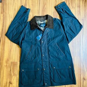 New $698 Men's Polo Ralph Lauren Waxed Cotton Car Coat Sz XXL